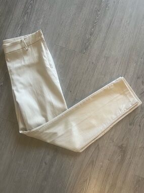 H&M Cream Straight-Leg Tailored Trousers | Workwear